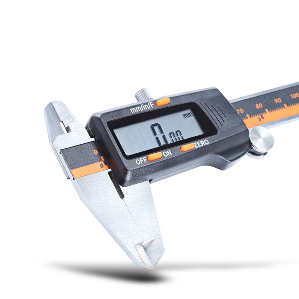 Digital Caliper Stainless Steel Electronic Measuring Tool Precision Fractional Measurements with Large LCD Vernier Caliper
