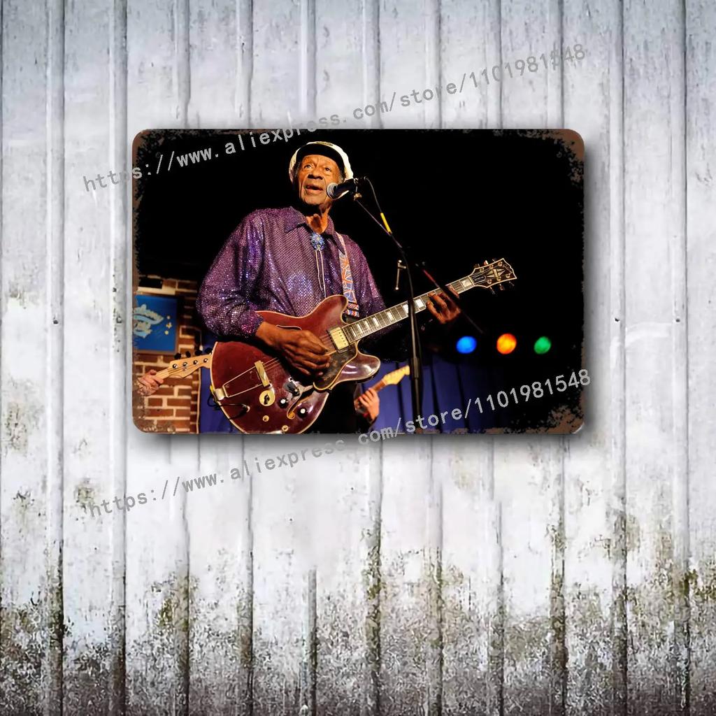 Chuck Berry Band metal Decor Poster Vintage Tin Sign Metal Sign Decorative Plaque for Pub Bar Man Cave Club Wall Decoration