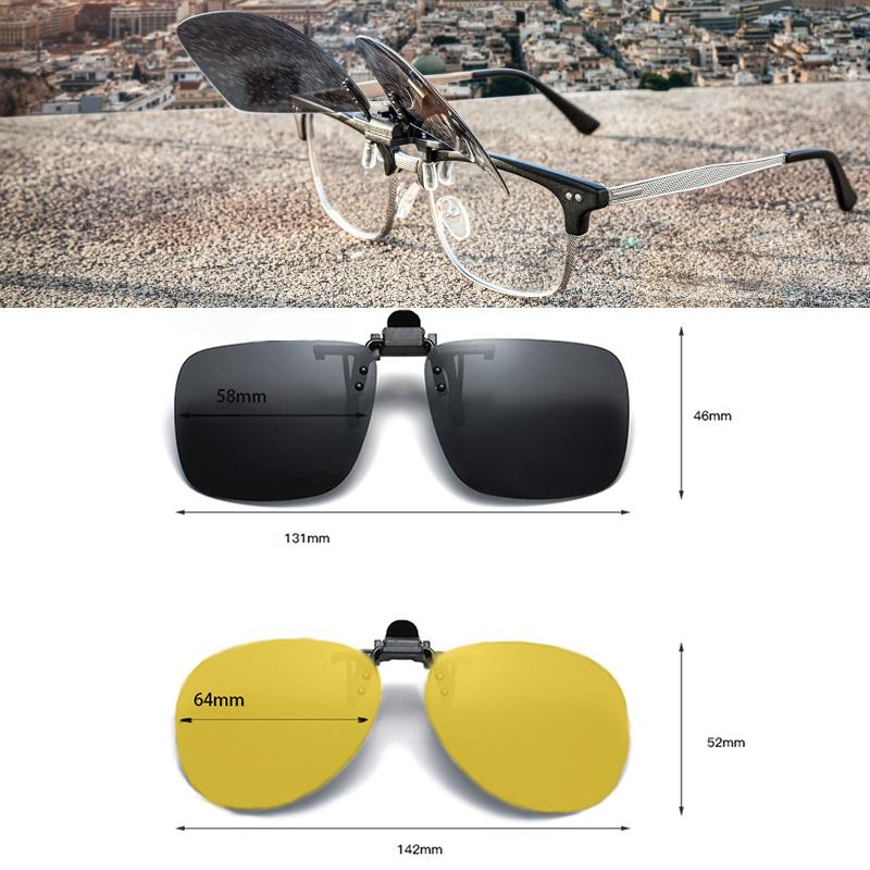 Clips pour lunettes de vision nocturne Simple Unique Mode Conduite Pêche Voyage Lunettes de soleil Nuances extérieures Clips pour lunettes de soleil Accessoires Lunettes
