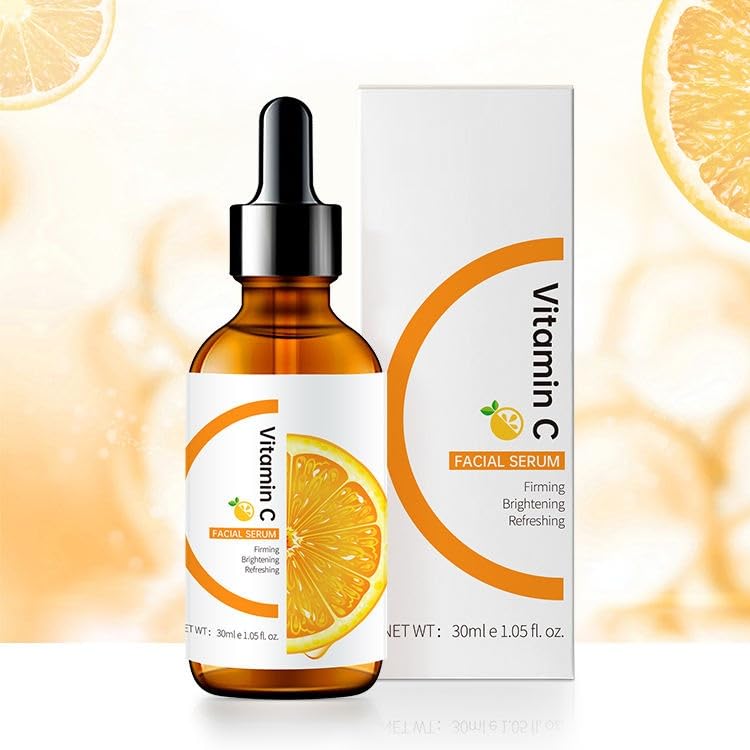 Vitamin C Serum with Hyaluronic Acid – Lightweight Facial Serum for Hydration and Glow, Helps Improve Appearance of Uneven Skin Tone, Suitable for