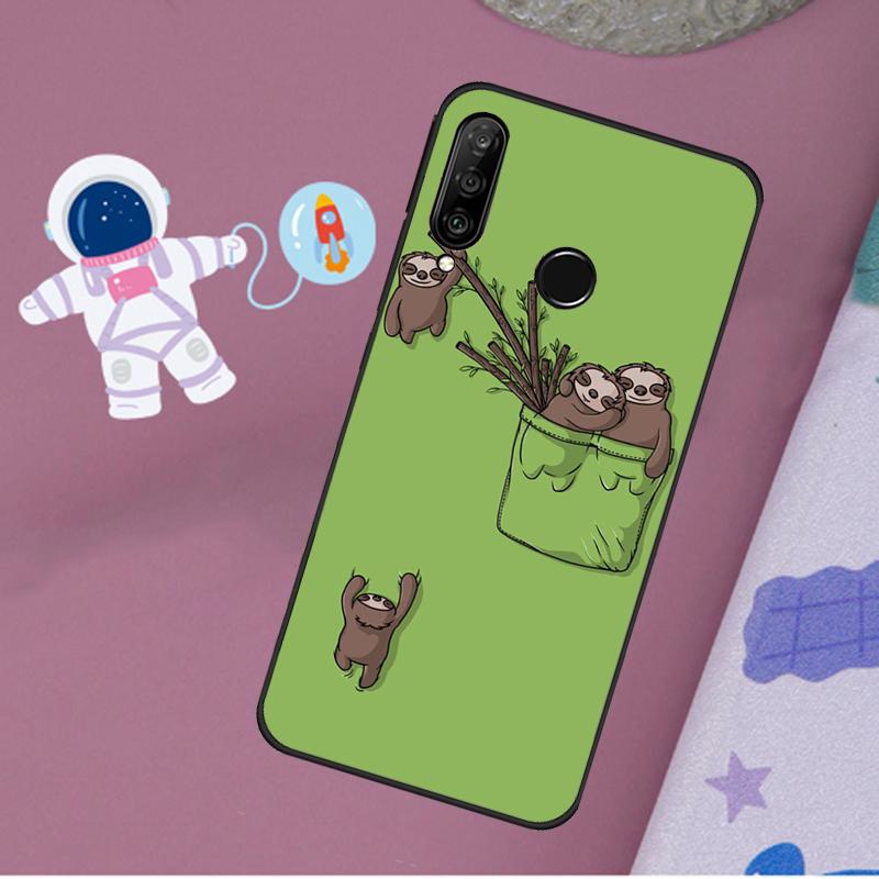 Funny Cute Sloths For Huawei Nova Y72 Y73 Y60 Y70 Y90 Y61 Y91 7i 8i 11i 12i 12s 9 10 SE P20 P30 P40 Lite Case