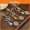 Retro Style Keychain With Featherball Pendant For Bags And Car Decor