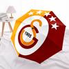 Galatasaray, Logo Automatisches Öffnen und Schließen, 8 Rippen Struktur Tragbarer Regenschirm, Geeignet für Männer und Frauen bei allen Wetterbedingungen Perfektes Geschenk