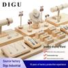 Digu Solid Wood Jewelry Display Stand for Rings, Necklaces, Earrings, and Pendants