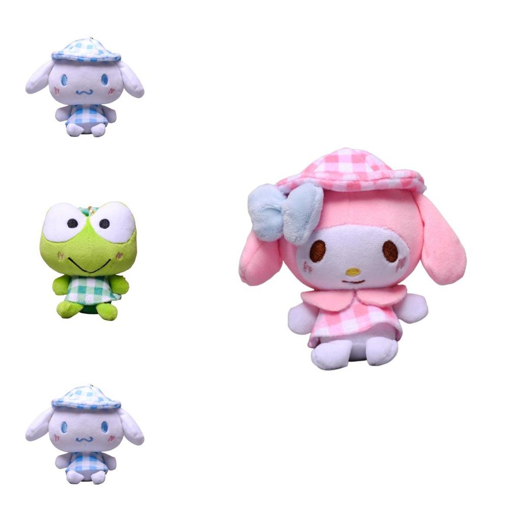 Cute Sanrios Kuromi Melody Cinnamoroll Plush Doll Pendant For Bag And Keychain Decoration