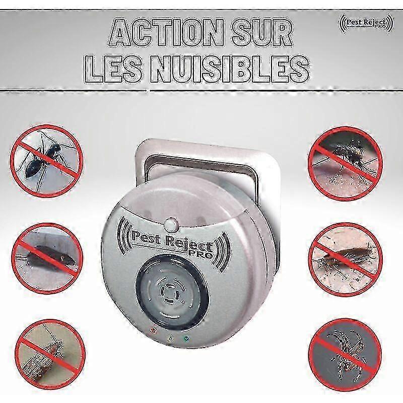 Pest Reject Pro Repulse Power - - Pest Repellent - Ultrasonics And Electromagnetism - Gray Color - C