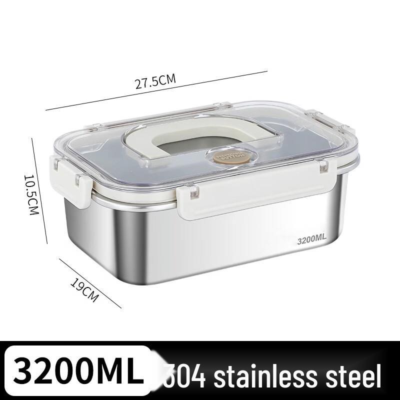 304 Stainless Steel Food Storage Container with Handle