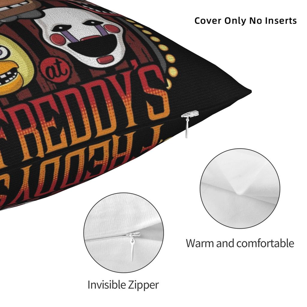 Fnaf At Freddys Pillow Case Soft Pillow Cover Cute Funny Pillowcases For Living Room Sofa