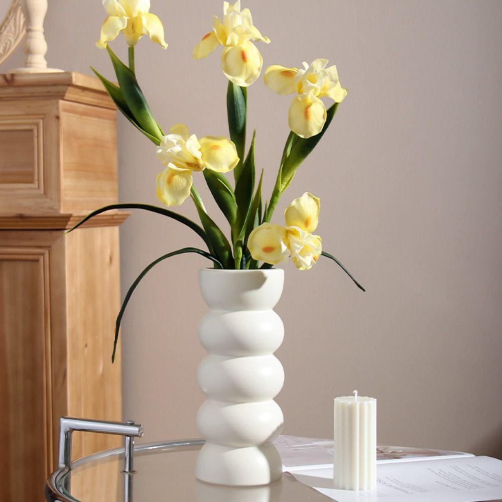 

Ceramic Hydroponic Flower Planter Modern Flower Holder Ins Style Flower Pot Dried Flower S бежевий