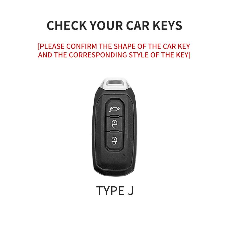 Suede Leather Car Smart Remote Key Case Cover Case For Ford Territory EV Bag Shell Holder Protector Key Chain Auto Accessories