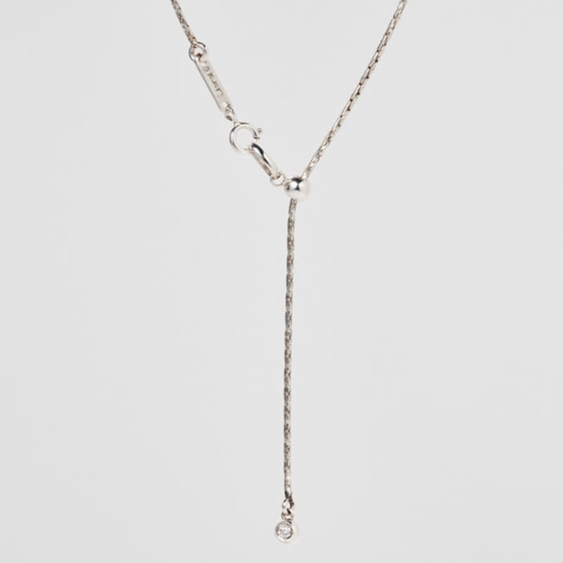 

liersi Y regular choker fit necklace Silver(pure) -48cm