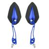 Pair 8mm 10mm Universal Motorbike Motorcycle Rearview Mirror Rear View Side Mirrors Blue