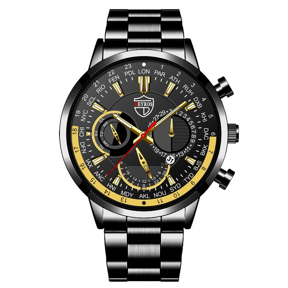 Fashion Business Kalender Herrenuhr Edelstahl Uhr