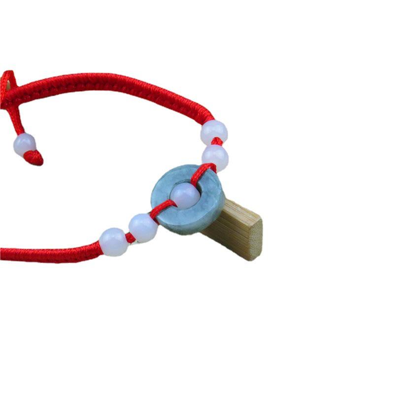 Men's & Women's Hand-Woven Red Jade String Bracelet - Popular Benmingnian Knot Jewelry