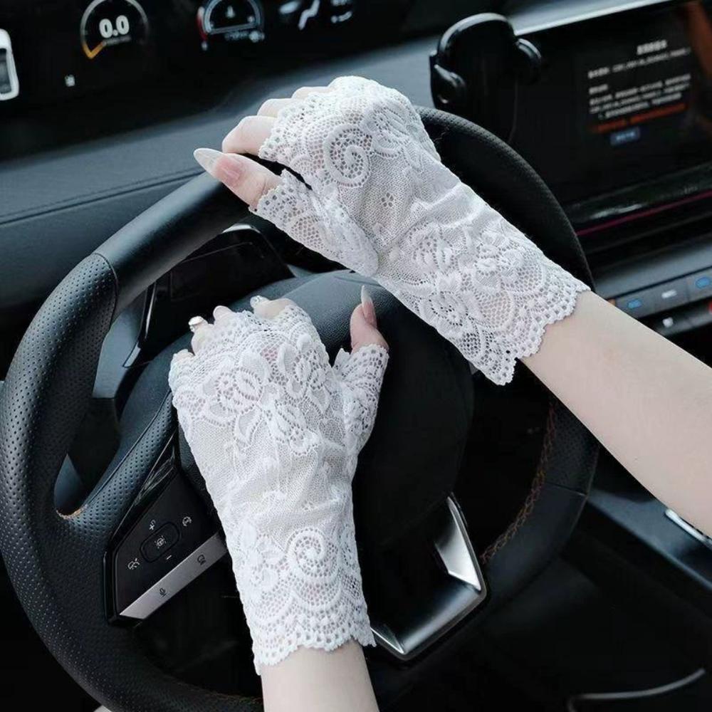 

Elasticity Half-finger Gloves Summer Thin Style Sun Protection Gloves Outdoor Sports
