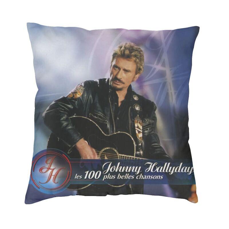 

Fashion Johnny Hallyday Cushion Cover x Soft Singer French France Pillow Case for Car Square Pillowcase Home Decorative 30x30cm