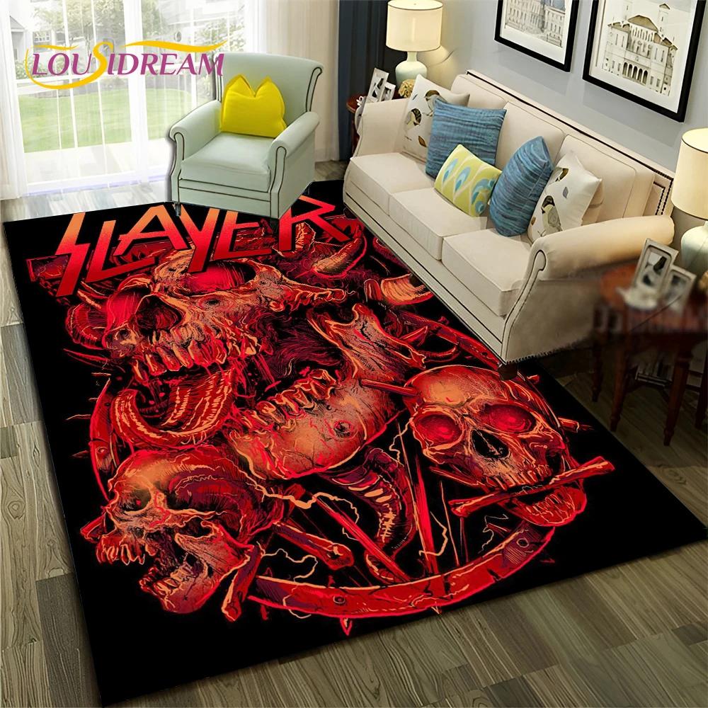 

Heavy Metal Band Slayer Rock Carpet Rug for Home Living Room Bedroom Sofa Doormat Decor,kids Play Area Rug Non-slip Floor Mat 60cm x 90cm