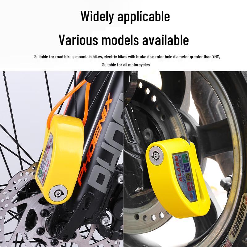 Bicycle & Motorcycle Disc Brake Alarm Lock