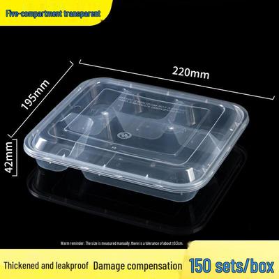 Ronghe Disposable PP Compartment Lunch Boxes
