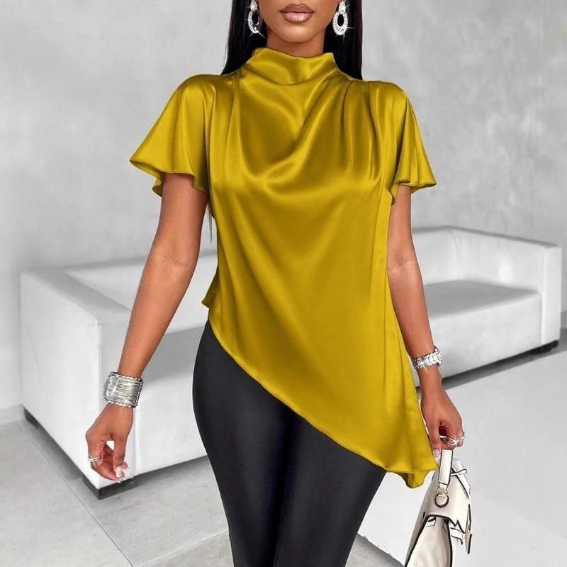 Haut à ourlet asymétrique tendance pour femme pour l'été