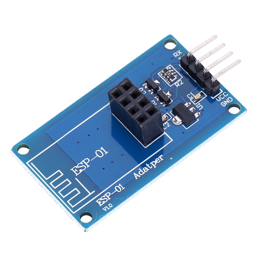 2 Stück Set ESP8266 Wifi Wireless ESP01 Adaptermodul 3.3V5V Transparentes Durchleitungsmodul
