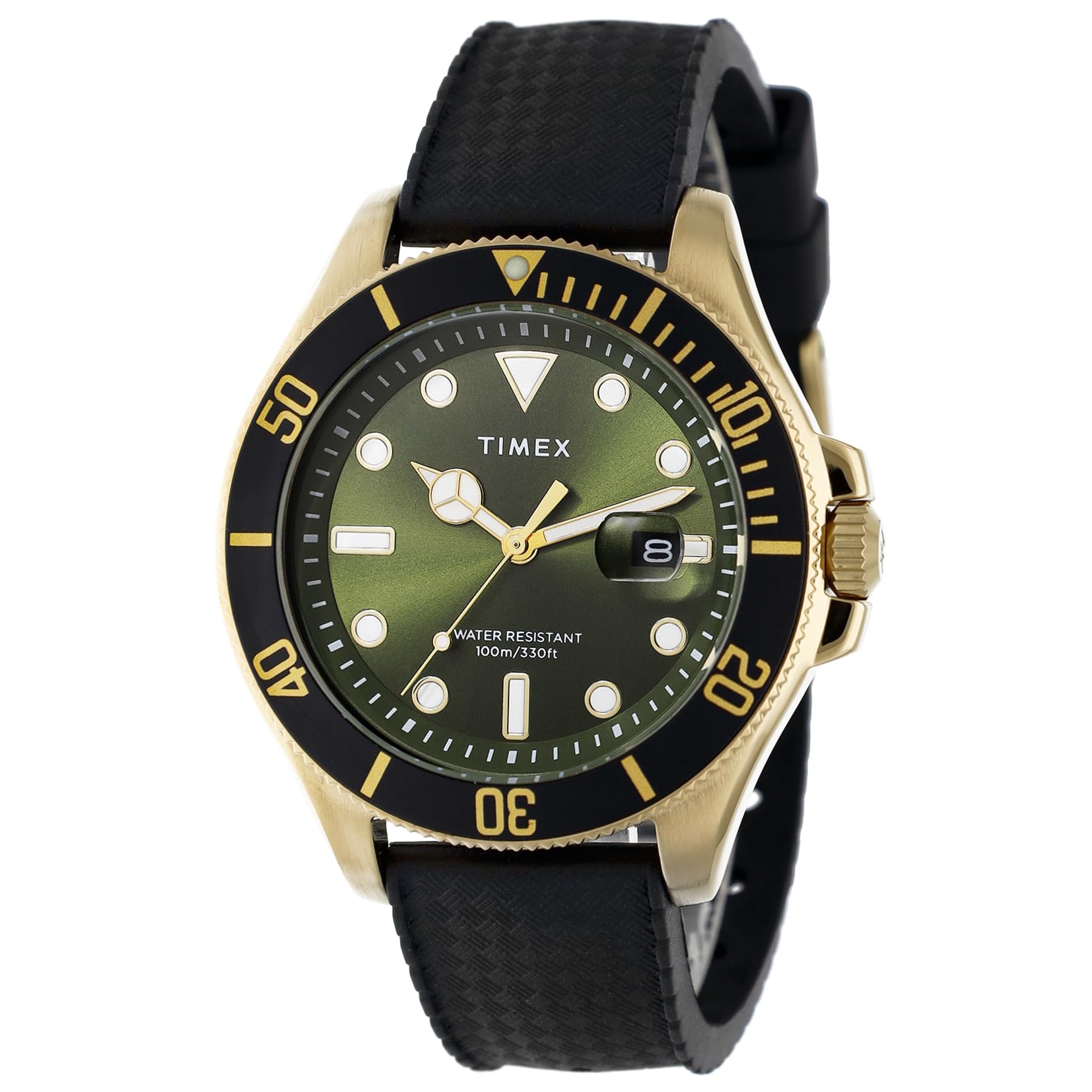 

Унисекс наручные часы Timex Trend TW2Y05300 Кварцевые Водонепроницаемость 100 м Минеральное стекло Зеленый циферблат Латунь [TIMEX] [Б/У] зелёный