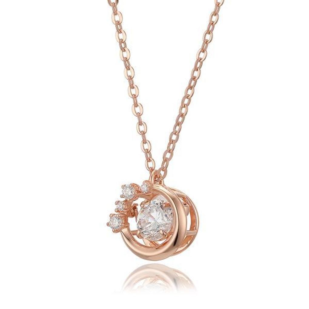 LLOYD L-Carat Own Your Sparkle See-Through Round Silver 925 Necklace LLNS21202OPP