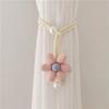 1pc 3D Flower Pearl Curtain Tiebacks, Room Decor Mosquito Net Storage Straps, Door Curtain Coffee Screen Ties