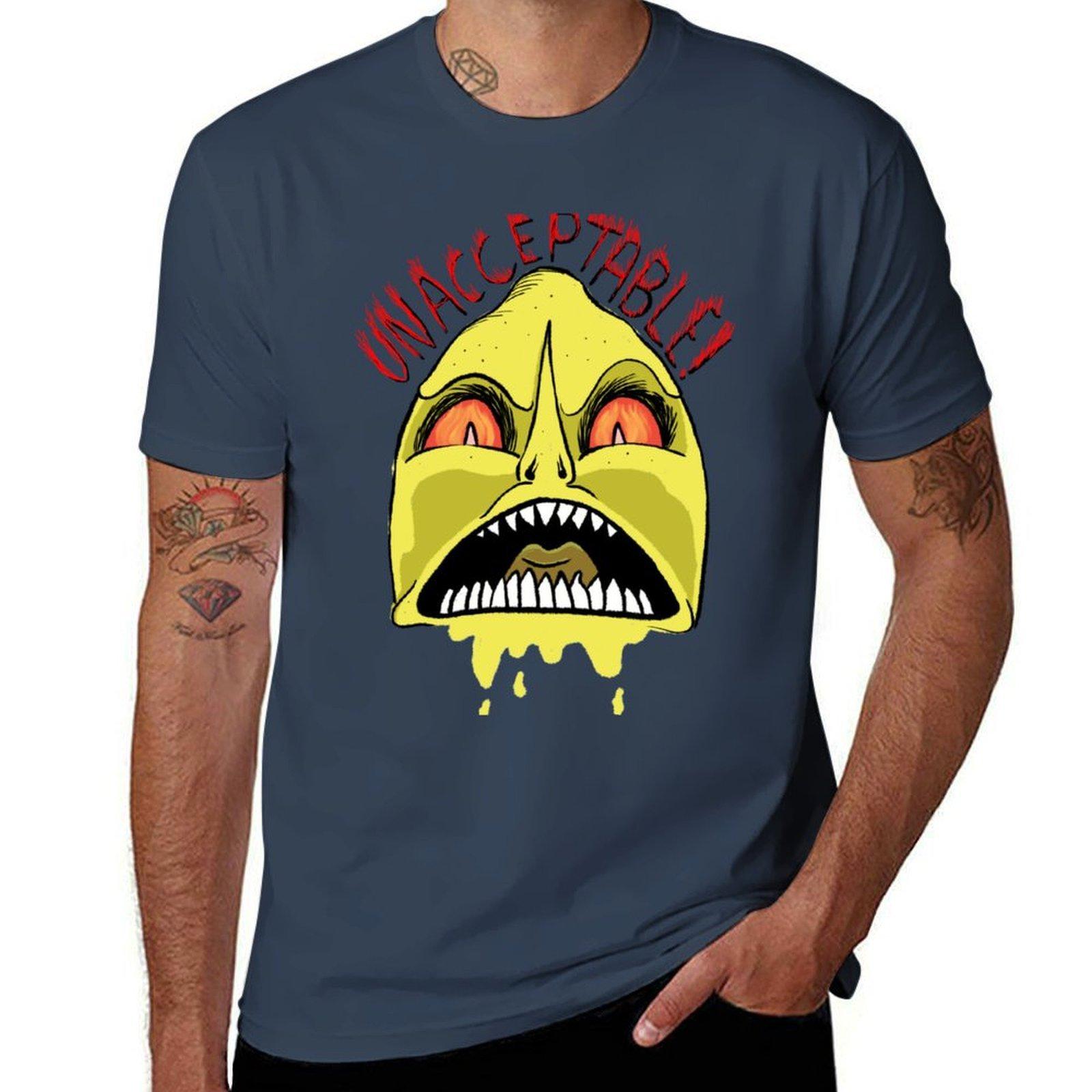 Unacceptable Scary Lemongrab TShirt Holiday Simple Tee Shirt S