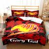 3D Anime Fairy Tail Bedding Set Duvet Cover Single Double Queen Size 3-Piece Set for Adult Kids Bedroom