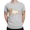 Two Golden Retriever Art Funny 100 Cotton TShirt Gloden Retirever Tops Tees For Unisex