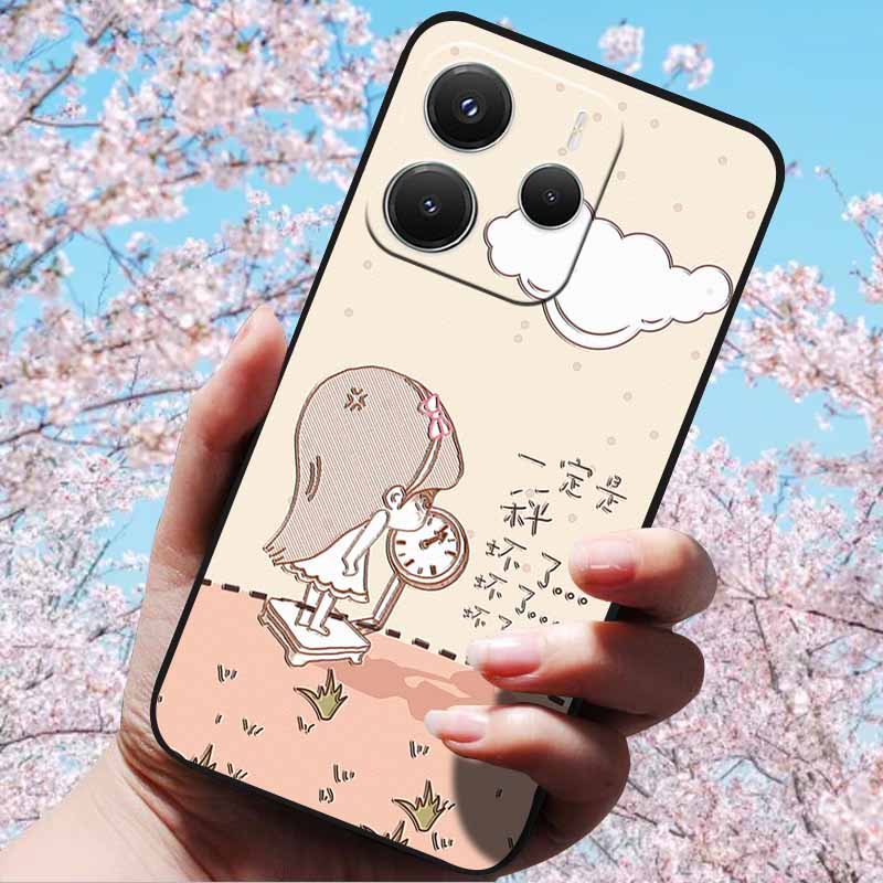 For Xiaomi Redmi Note 14 5G 4G Cases 3D Relief Embossed Retro Soft Silicone Covers For Redmi Note 14 5G Global Version 3D Cases