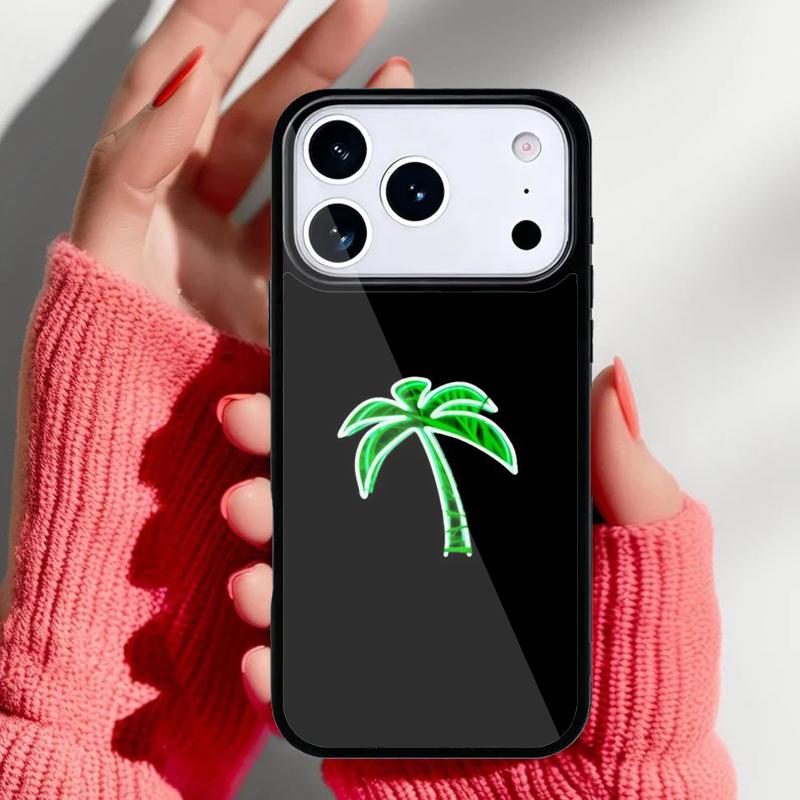 80s Retrowave Neon Palms Tree Phone Case for iPhone 17 16 15 14 13 Pro Max Back Cover for 12 11 Pro Coque