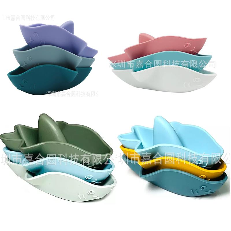 

3 шт./набор детских игрушек для купания, игрушки для раннего развития, милая игрушка для купания в виде акулы в виде лодки для младенцев от 0 до 24 месяцев