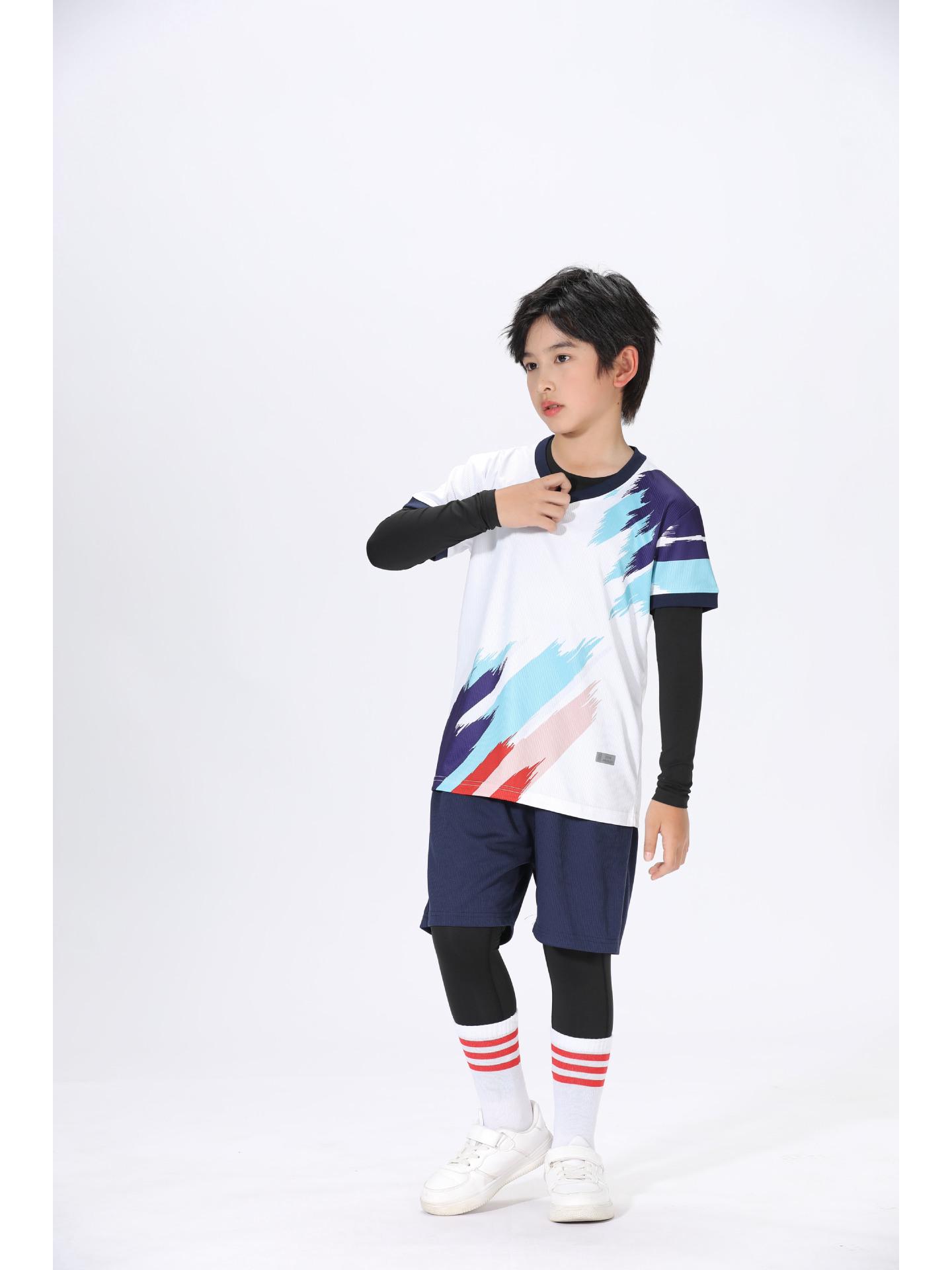 

Kids Quick-Dry Football Uniform Set for Boys & Girls - Short Sleeve Training & Match Outfit M білий