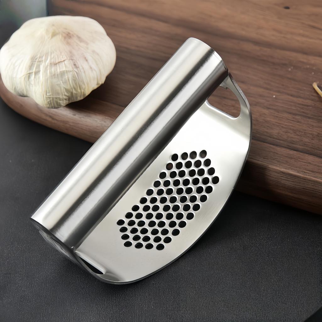 1pc Stainless Steel Manual Garlic Press Vegetable and Fruit Cutter Tools Kitchen Accessories Gadget Garlic Grinding Slicer