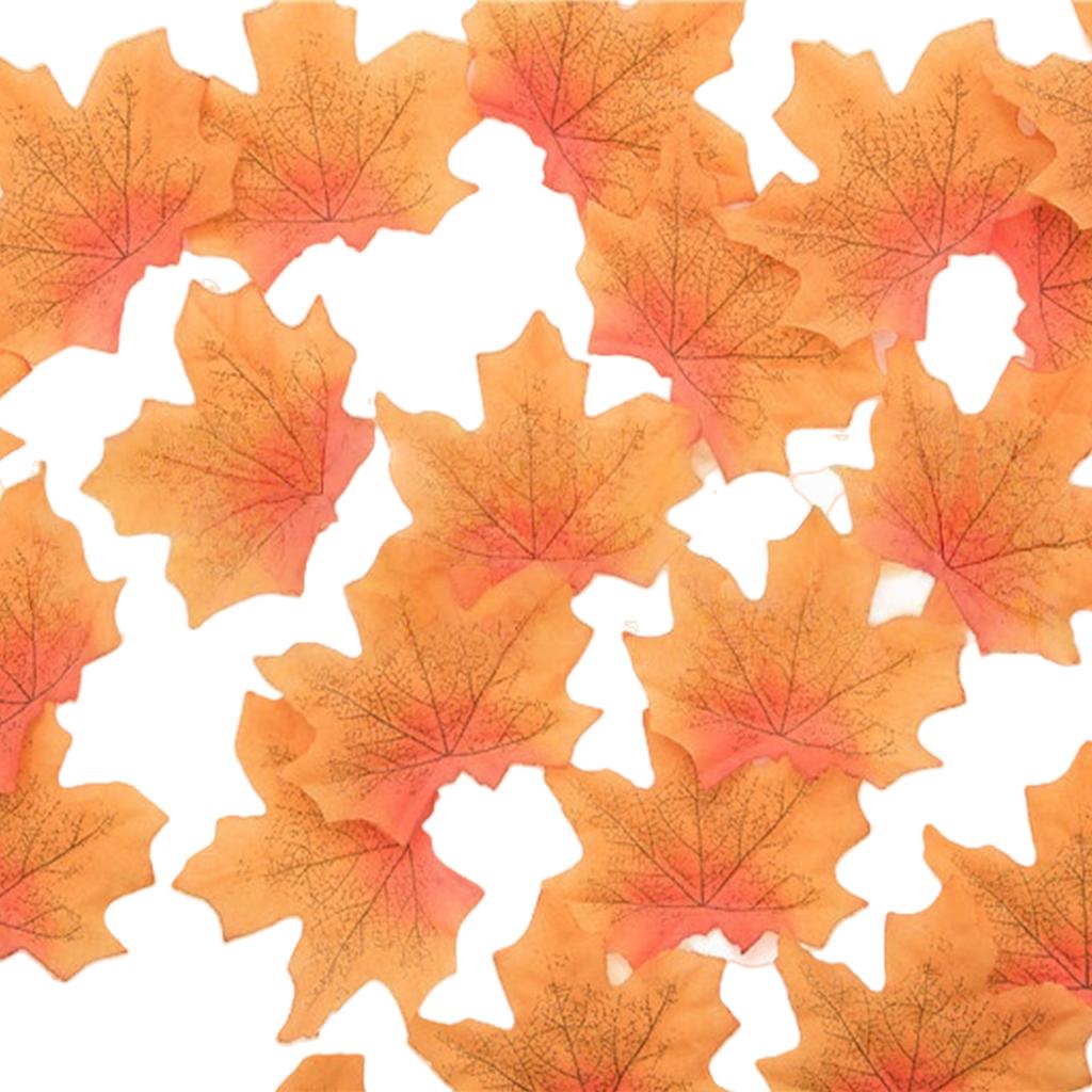 Pack Of 50 Realistic 8CM Multicolor Artificial Maple Leaves For Fall Decor And DIY Craft Projects