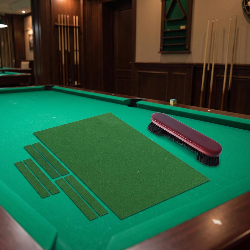 Billiard Pool Table Cloth Mat Accessories 7/8/9 Ft 7ft Green Soft Fibers Horsehair Brush Wooden