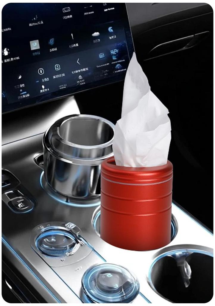 Car Cup Holder Tissue Dispenser - Creative Cylinder Tissue Box for Car.