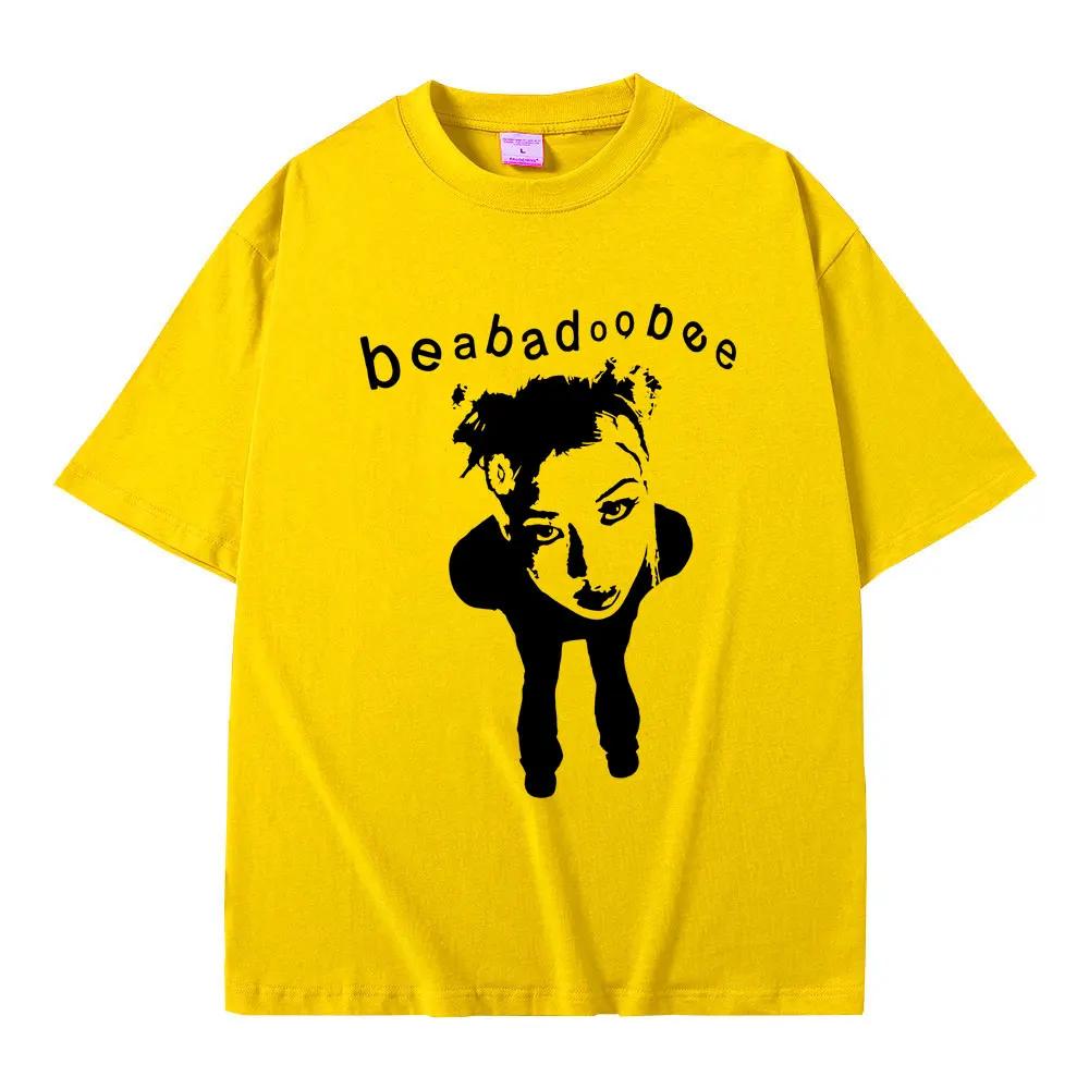 

Футболка с графическим принтом Singer Beabadoobee для мужчин и женщин, модная хлопковая футболка большого размера, унисекс, повседневная футболка с коротким рукавом в стиле Y2k S чёрный