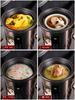 220V Large Capacity Ceramic Slow Cooker, Automatic Water Separation, Electric Stew Pot for Home And Shop Cooking 6/8/10L