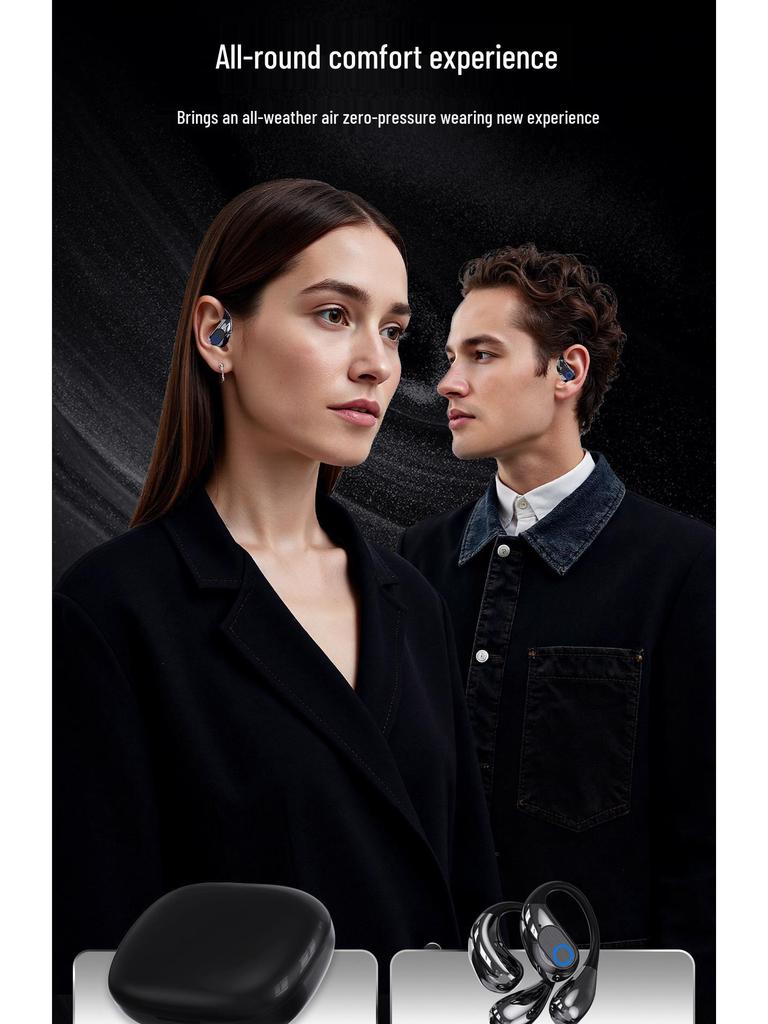OWS Bone Conduction Bluetooth Headphones: Wireless In-Ear Sports with Long Battery Life and Digital Display