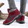 Height-increasing couple snow boots winter velvet warm men's and women's outdoor cotton shoes medium top sports cotton shoes women's shoes