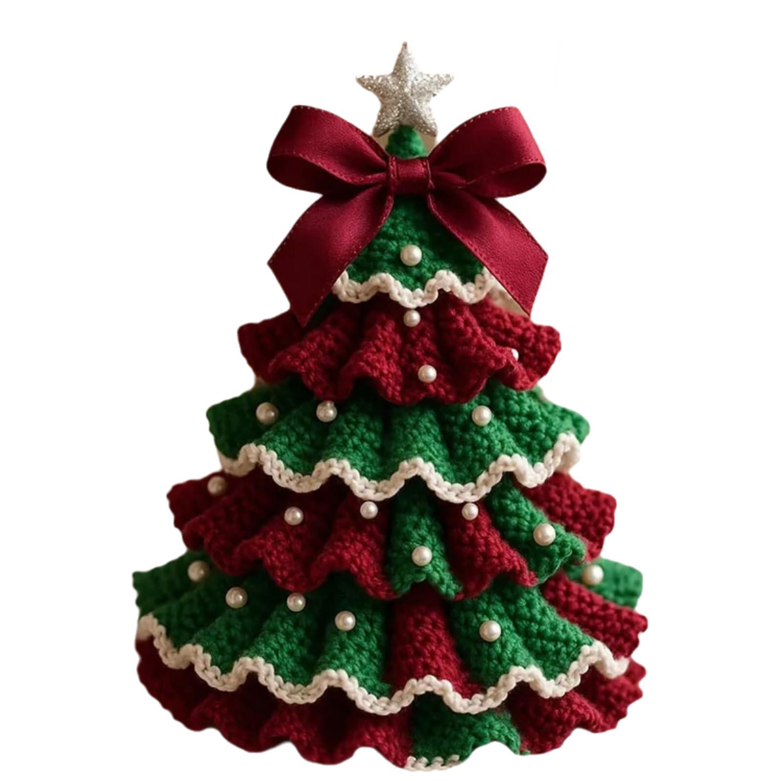 

Набор для вязания крючком рождественской елки своими руками Набор для изготовления праздничного декора ручной работы One Size