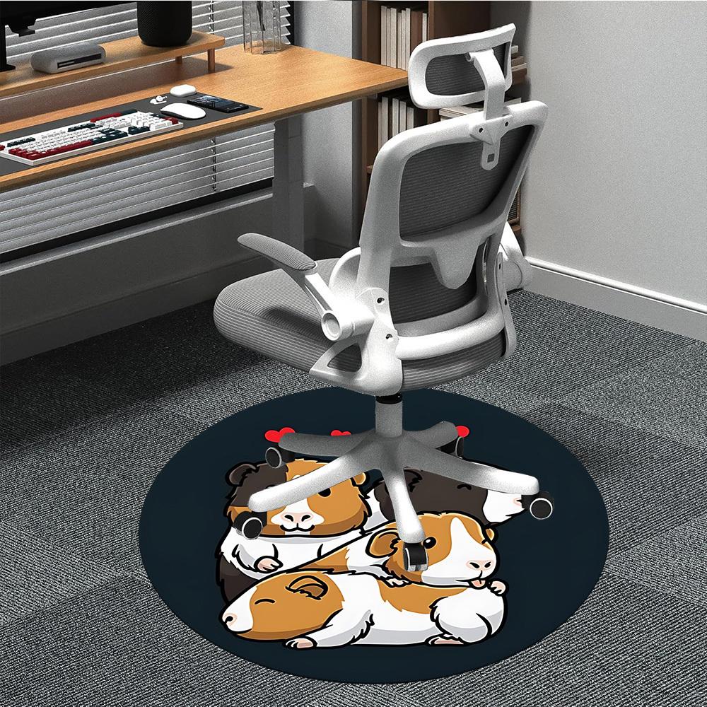 

1pc Cavy Love Chair Carpet for Office, Non-slip, Soft and Durable Office Rug, Perfect for Office yy260127109 80cm by 80cm