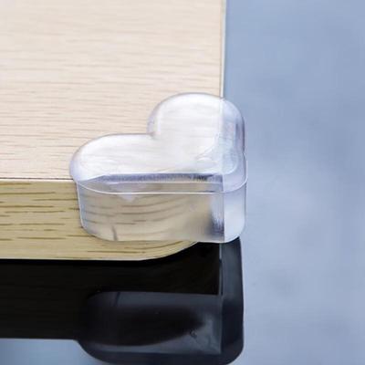 50-Pack Child Safety Transparent Heart Corner Protectors