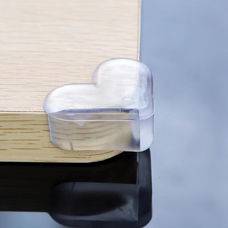 50-Pack Child Safety Transparent Heart Corner Protectors