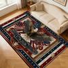 Retro Carpet American Flag Red White Blue Design Living Room Bedroom Home Decor Fluffy Mat Machine Washable Nonslip Rug study