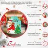 Merry Christmas Tree Decoration Items | Santa Claus Gift Bag Christmas Tree Decorative Paper Card Door Wall Hanging (Set of 10)