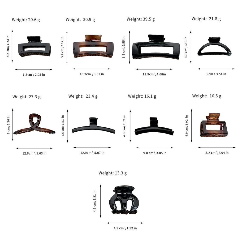 Korean Style Semi-Circular Transparent Hair Clip for Women's Updos - High-End Hollow Shark Clip